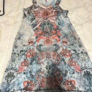 Kiara Blue and Red Floral Top